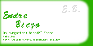 endre biczo business card