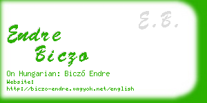 endre biczo business card